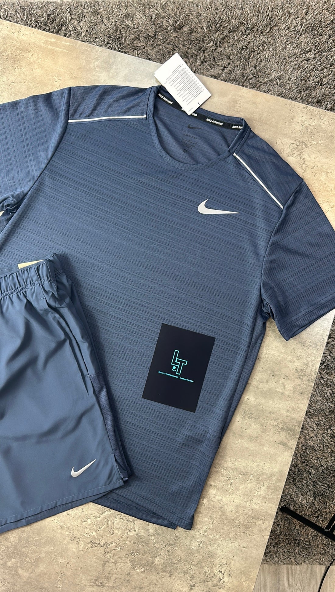 NIKE DRI-FIT MILER SET - THUNDER BLUE