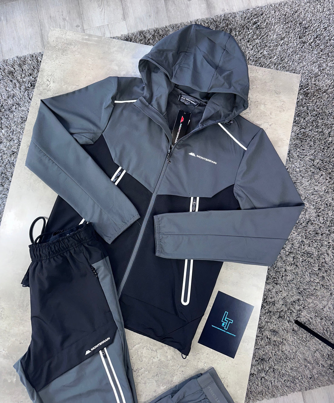 MONTERRAIN TRACKSUIT - BLACK/DARK GREY