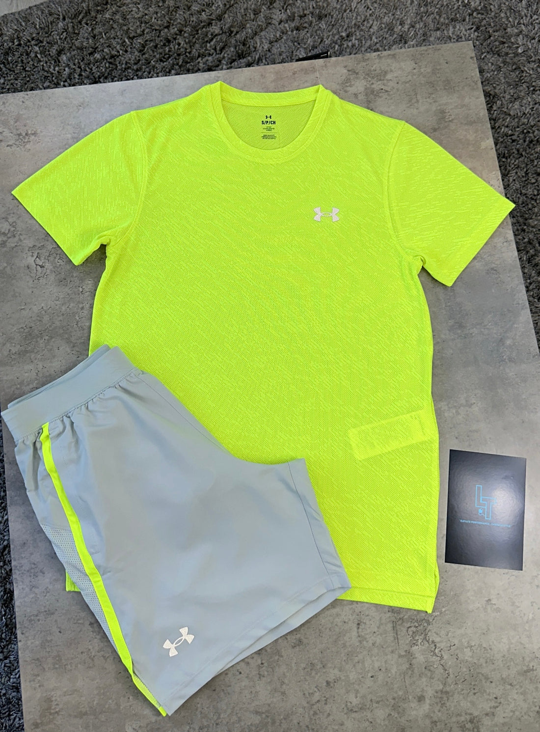 Under Armour Neon Green Boy Shorts UNDER ARMOUR LAUNCH CAMO NEON