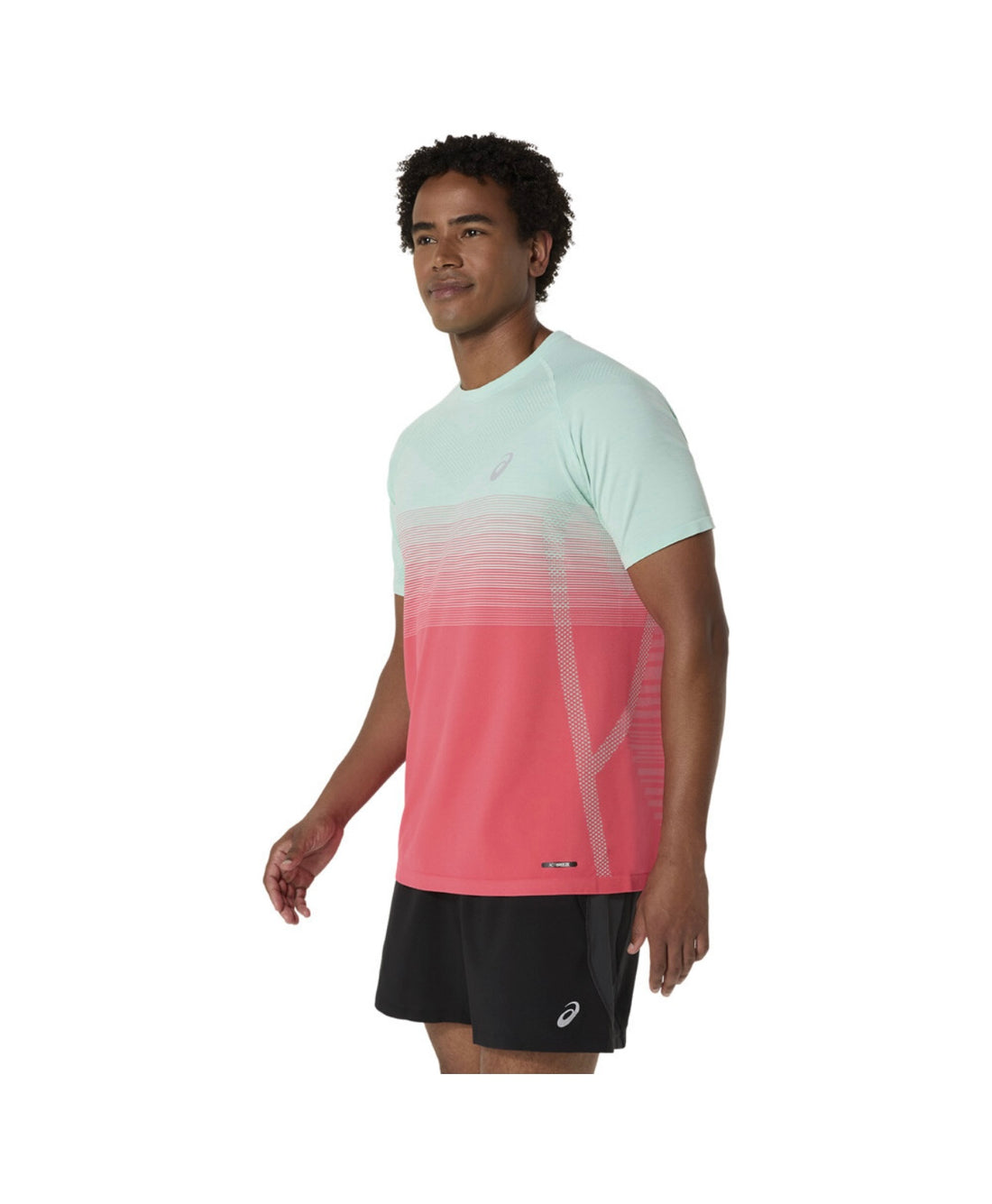 ASICS SEAMLESS T SHIRT - MINT GREEN/PINK