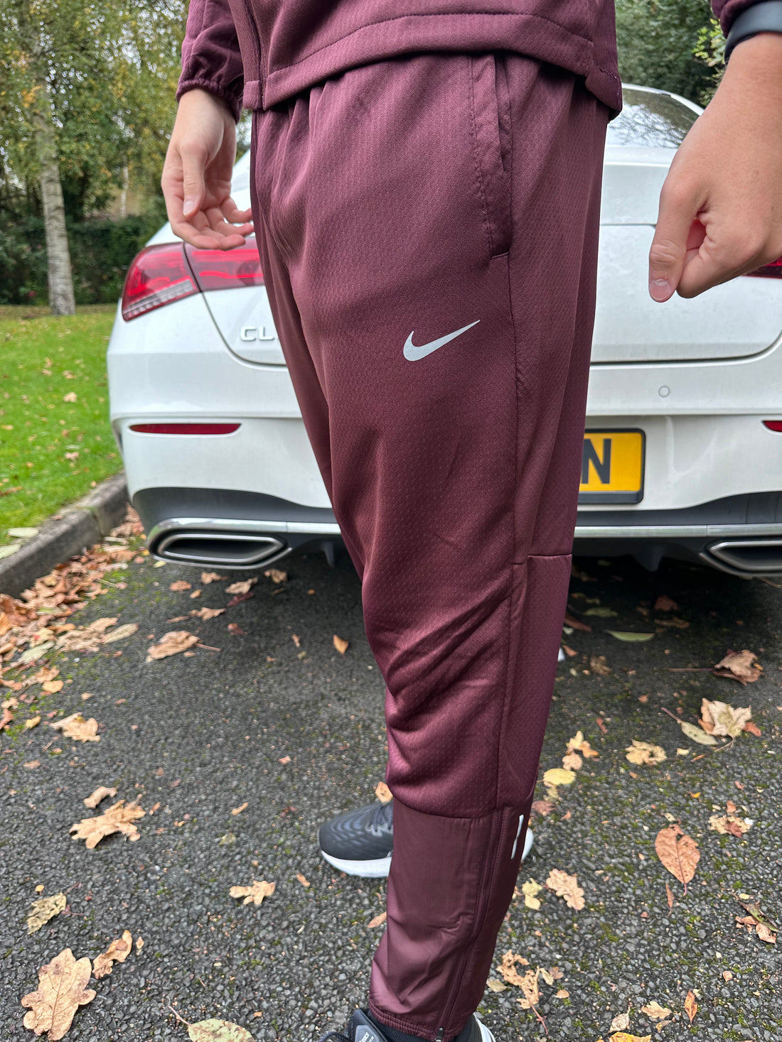 Mens nike burgundy tracksuit sales
