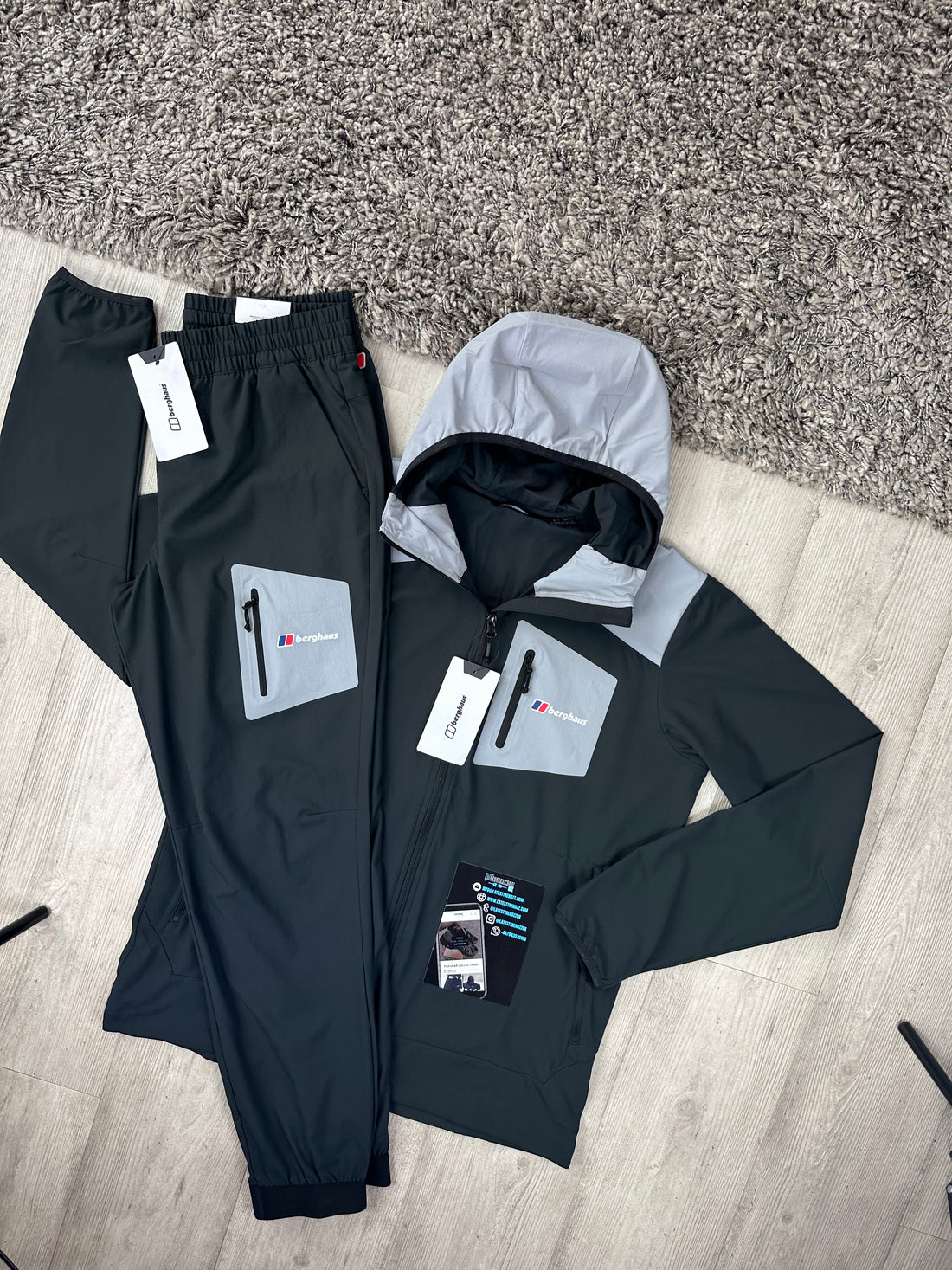 BERGHAUS TRACKSUIT - BLACK/LIGHT GREY