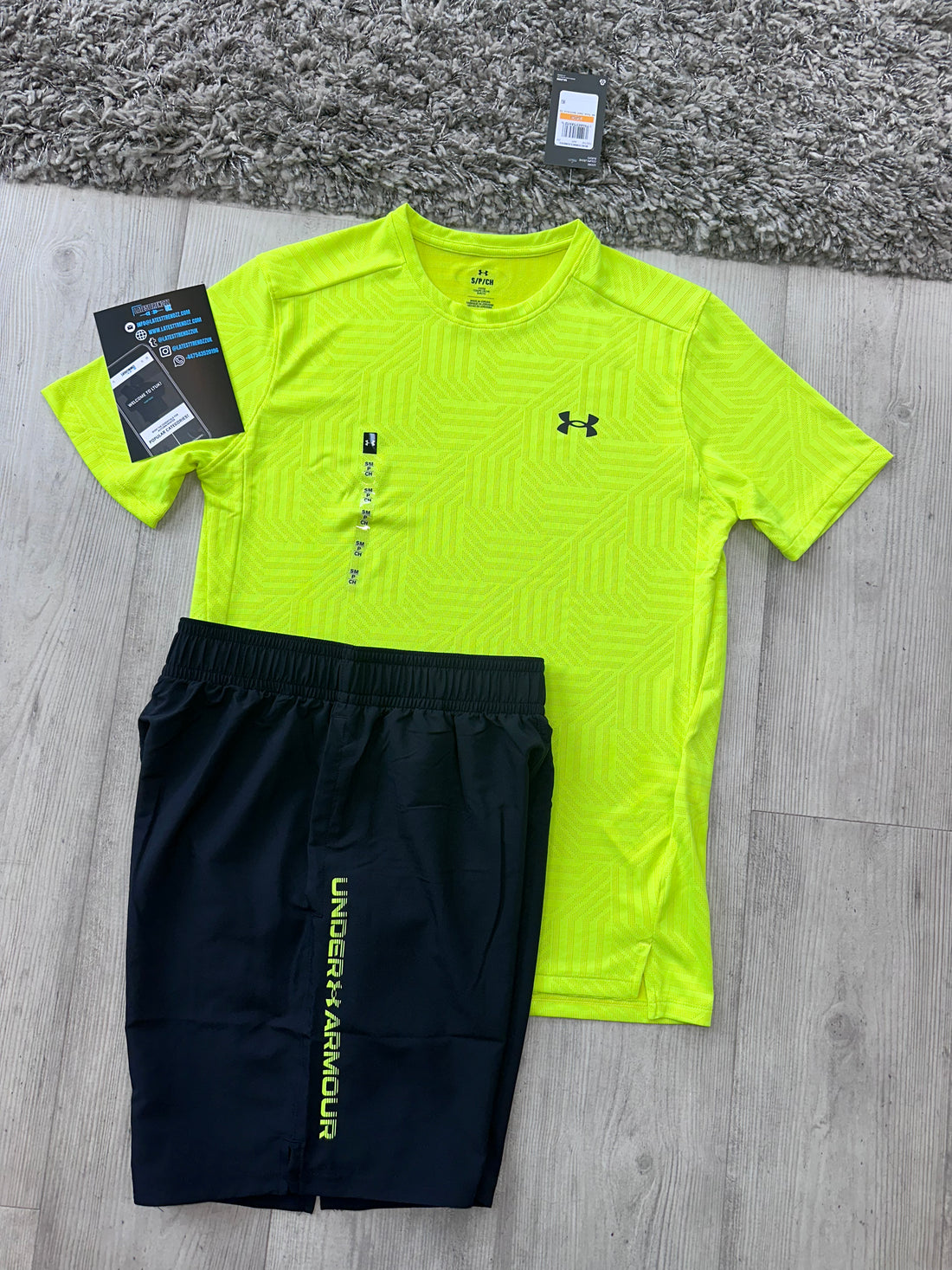  Under Armour UA Tech Short Sleeve Tee High-Vis Yellow/Black LG  Tall : Clothing, Shoes & Jewelry
