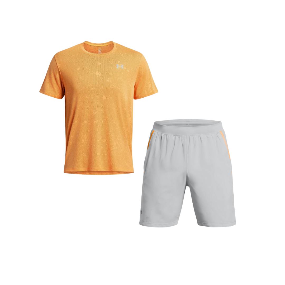 UNDER ARMOUR LAUNCH SPLATTER SET - LIGHT GREY/ORANGE