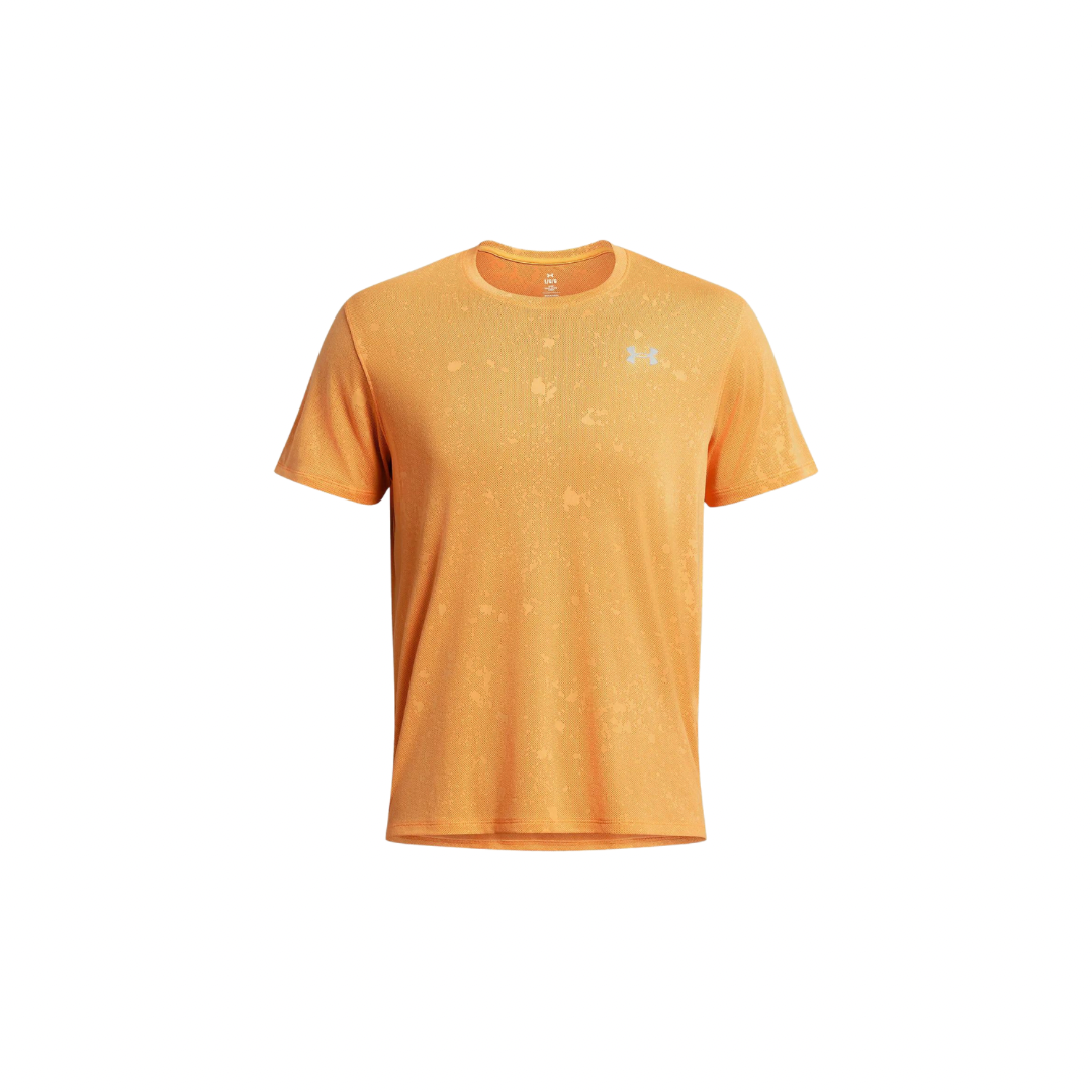 UNDER ARMOUR LAUNCH SPLATTER T SHIRT - ORANGE