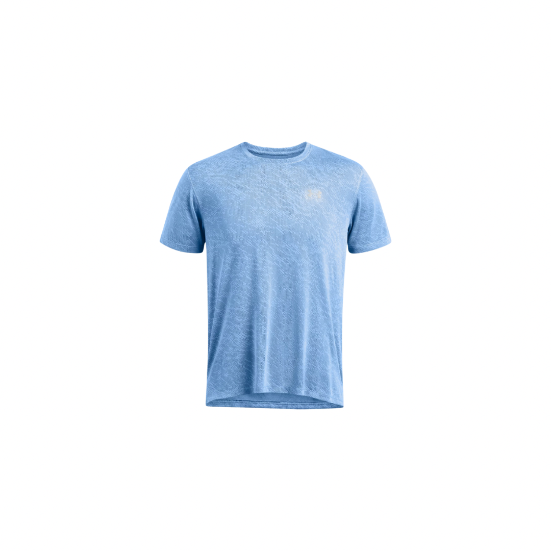 UNDER ARMOUR LAUNCH CAMO T SHIRT - HORIZON BLUE