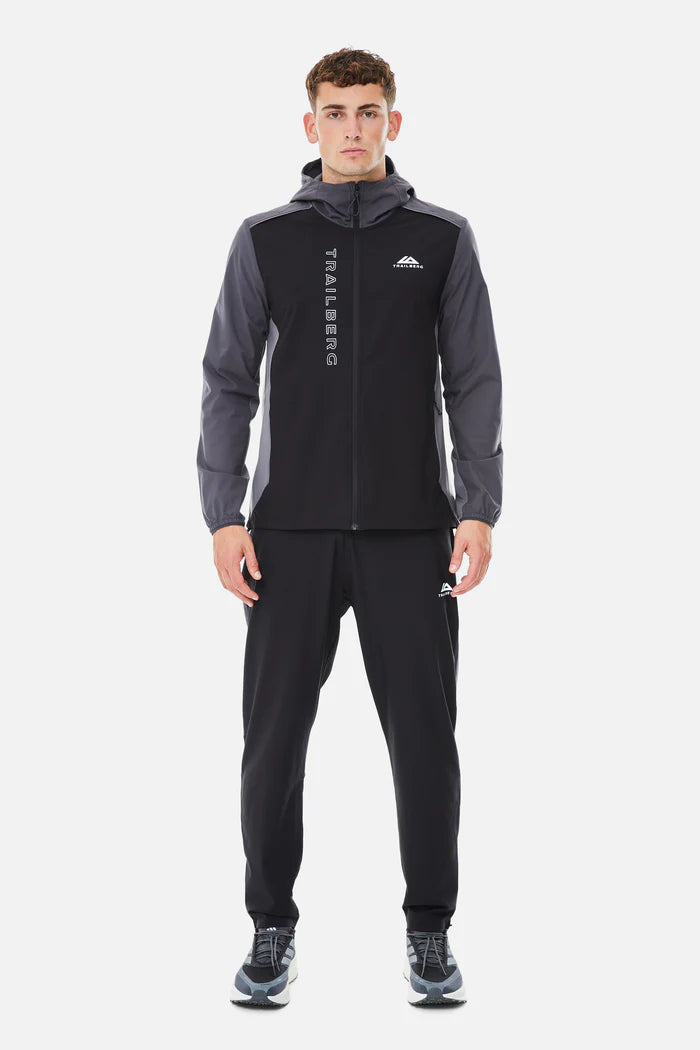 TRAILBERG TRIATHLON TRACKSUIT - Black/Volcano Grey/Urban Smoke