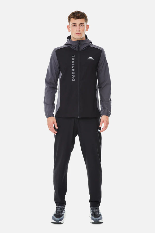 TRAILBERG TRIATHLON TRACKSUIT - Black/Volcano Grey/Urban Smoke