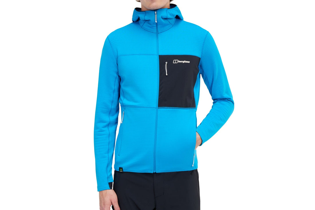 BERGHAUS RIDGE HOODED FLEECE - LIGHT BLUE